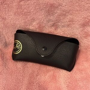 Ray-Ban Black Sunglasses Case with Gold Logo